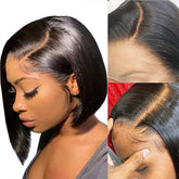 Bob Wigs Straight Hair Side Part Human Hair Bob Lace Part Wig